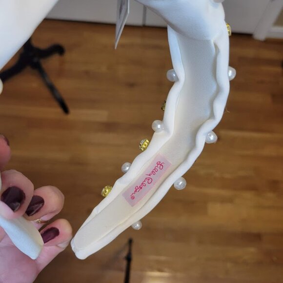 Lilly Pulitzer Embellished Slim Knot Headband in Resort White – NWT - Picture 2 of 4